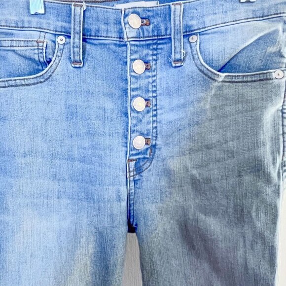 Madewell 10” High Rise Skinny Jeans Size 28Mickleton Light Wash M5327 - Picture 3 of 13